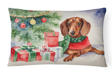 Load image into Gallery viewer, Dachshund Christmas Fabric Decorative Pillow
