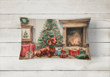 Load image into Gallery viewer, Dachshund Christmas Fabric Decorative Pillow