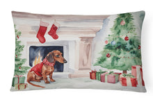 Load image into Gallery viewer, Dachshund Christmas Fabric Decorative Pillow
