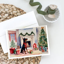 Load image into Gallery viewer, Doberman Pinscher Christmas Greeting Cards -  Blank Note Cards – 8-Pack of Artist-Designed Cards with Envelopes