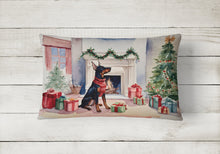 Load image into Gallery viewer, Doberman Pinscher Christmas Fabric Decorative Pillow