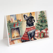Load image into Gallery viewer, French Bulldog Christmas Greeting Cards -  Blank Note Cards – 8-Pack of Artist-Designed Cards with Envelopes