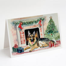 Load image into Gallery viewer, German Shepherd Christmas Greeting Cards -  Blank Note Cards – 8-Pack of Artist-Designed Cards with Envelopes