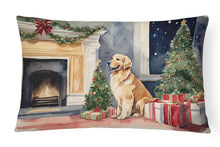 Load image into Gallery viewer, Golden Retriever Christmas Fabric Decorative Pillow