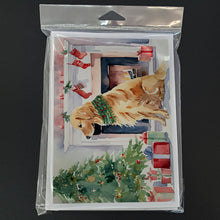 Load image into Gallery viewer, Golden Retriever Christmas Greeting Cards -  Blank Note Cards – 8-Pack of Artist-Designed Cards with Envelopes