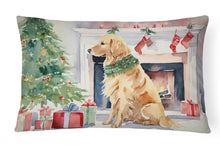 Load image into Gallery viewer, Golden Retriever Christmas Fabric Decorative Pillow