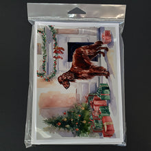 Load image into Gallery viewer, Irish Setter Christmas Greeting Cards -  Blank Note Cards – 8-Pack of Artist-Designed Cards with Envelopes