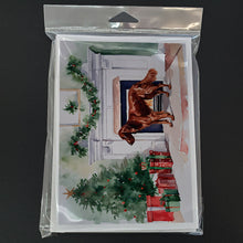 Load image into Gallery viewer, Irish Setter Christmas Greeting Cards -  Blank Note Cards – 8-Pack of Artist-Designed Cards with Envelopes