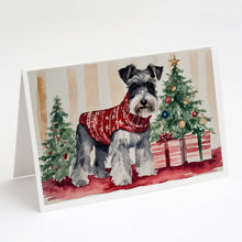 Load image into Gallery viewer, Schnauzer Christmas Greeting Cards -  Blank Note Cards – 8-Pack of Artist-Designed Cards with Envelopes
