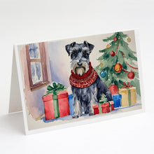 Load image into Gallery viewer, Schnauzer Christmas Greeting Cards -  Blank Note Cards – 8-Pack of Artist-Designed Cards with Envelopes