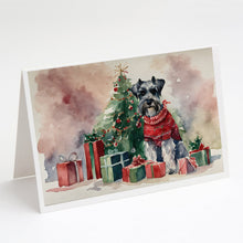 Load image into Gallery viewer, Schnauzer Christmas Greeting Cards -  Blank Note Cards – 8-Pack of Artist-Designed Cards with Envelopes