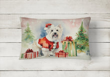 Load image into Gallery viewer, Westie Christmas Fabric Decorative Pillow