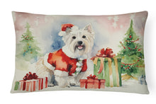 Load image into Gallery viewer, Westie Christmas Fabric Decorative Pillow