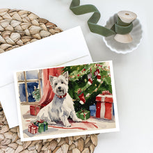 Load image into Gallery viewer, Westie Christmas Greeting Cards -  Blank Note Cards – 8-Pack of Artist-Designed Cards with Envelopes