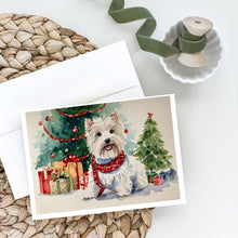 Load image into Gallery viewer, Westie Christmas Greeting Cards -  Blank Note Cards – 8-Pack of Artist-Designed Cards with Envelopes