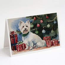 Load image into Gallery viewer, Westie Christmas Greeting Cards -  Blank Note Cards – 8-Pack of Artist-Designed Cards with Envelopes