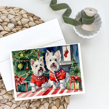 Load image into Gallery viewer, Westie Christmas Greeting Cards -  Blank Note Cards – 8-Pack of Artist-Designed Cards with Envelopes