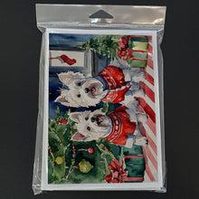 Load image into Gallery viewer, Westie Christmas Greeting Cards -  Blank Note Cards – 8-Pack of Artist-Designed Cards with Envelopes