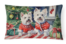 Load image into Gallery viewer, Westie Christmas Fabric Decorative Pillow
