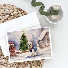 Load image into Gallery viewer, Westie Christmas Greeting Cards -  Blank Note Cards – 8-Pack of Artist-Designed Cards with Envelopes