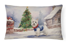 Load image into Gallery viewer, Westie Christmas Fabric Decorative Pillow