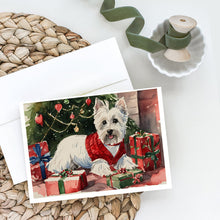 Load image into Gallery viewer, Westie Christmas Greeting Cards -  Blank Note Cards – 8-Pack of Artist-Designed Cards with Envelopes