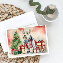 Load image into Gallery viewer, Westie Christmas Greeting Cards -  Blank Note Cards – 8-Pack of Artist-Designed Cards with Envelopes