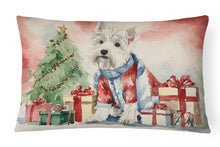 Load image into Gallery viewer, Westie Christmas Fabric Decorative Pillow