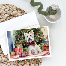 Load image into Gallery viewer, Westie Christmas Greeting Cards -  Blank Note Cards – 8-Pack of Artist-Designed Cards with Envelopes