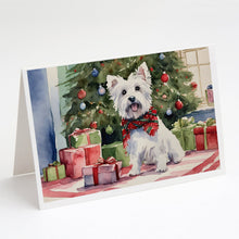 Load image into Gallery viewer, Westie Christmas Greeting Cards -  Blank Note Cards – 8-Pack of Artist-Designed Cards with Envelopes
