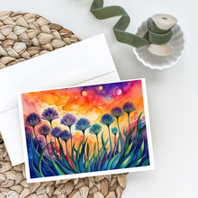 Load image into Gallery viewer, Agapanthus in Color Greeting Cards -  Blank Note Cards – 8-Pack of Artist-Designed Cards with Envelopes