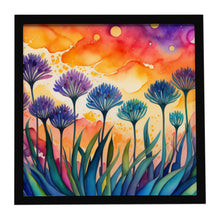 Load image into Gallery viewer, Agapanthus in Color Framed Metal Print