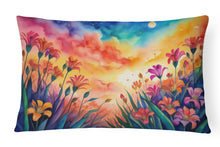 Load image into Gallery viewer, Alstroemerias in Color Fabric Decorative Pillow