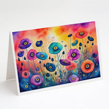 Load image into Gallery viewer, Anemones in Color Greeting Cards -  Blank Note Cards – 8-Pack of Artist-Designed Cards with Envelopes