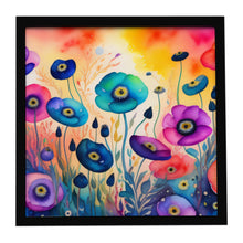 Load image into Gallery viewer, Anemones in Color Framed Metal Print