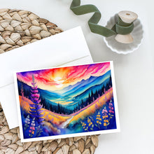 Load image into Gallery viewer, Annual Larkspur in Color Greeting Cards -  Blank Note Cards – 8-Pack of Artist-Designed Cards with Envelopes