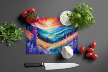 Load image into Gallery viewer, Annual Larkspur in Color Glass Cutting Boards – Durable, Decorative Kitchen Art Large