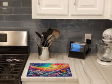 Load image into Gallery viewer, Asters in Color Glass Cutting Boards – Durable, Decorative Kitchen Art Large