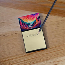 Load image into Gallery viewer, Astilbe in Color Sticky Note Holder- Refiilable Desk Accessory Note Pad