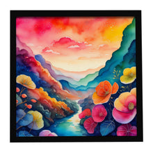 Load image into Gallery viewer, Begonias in Color Framed Metal Print