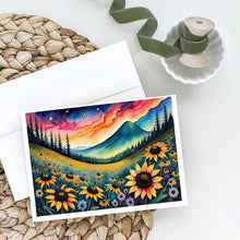 Load image into Gallery viewer, Black-eyed Susans in Color Greeting Cards -  Blank Note Cards – 8-Pack of Artist-Designed Cards with Envelopes
