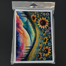 Load image into Gallery viewer, Black-eyed Susans in Color Greeting Cards -  Blank Note Cards – 8-Pack of Artist-Designed Cards with Envelopes