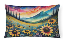 Load image into Gallery viewer, Black-eyed Susans in Color Fabric Decorative Pillow