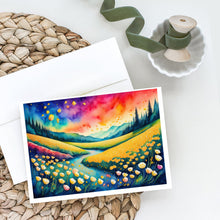 Load image into Gallery viewer, Buttercups in Color Greeting Cards -  Blank Note Cards – 8-Pack of Artist-Designed Cards with Envelopes