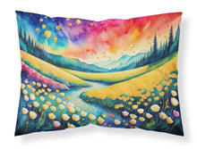Load image into Gallery viewer, Buttercups in Color Fabric Standard Pillowcase – Artistic Decorative Front, White Back