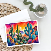 Load image into Gallery viewer, Cactus in Color Greeting Cards -  Blank Note Cards – 8-Pack of Artist-Designed Cards with Envelopes