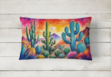 Load image into Gallery viewer, Cactus in Color Fabric Decorative Pillow