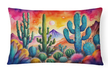 Load image into Gallery viewer, Cactus in Color Fabric Decorative Pillow
