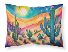 Load image into Gallery viewer, Cactus in Color Fabric Standard Pillowcase – Artistic Decorative Front, White Back