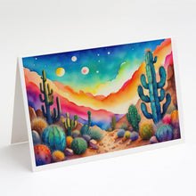 Load image into Gallery viewer, Cactus in Color Greeting Cards -  Blank Note Cards – 8-Pack of Artist-Designed Cards with Envelopes